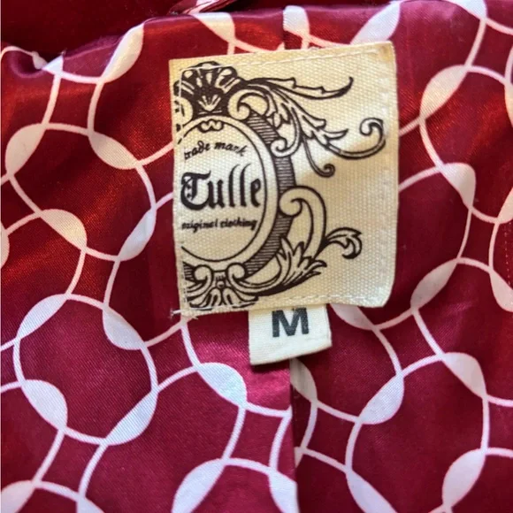 TULLE Women's Red Coat - Picture 6 of 6